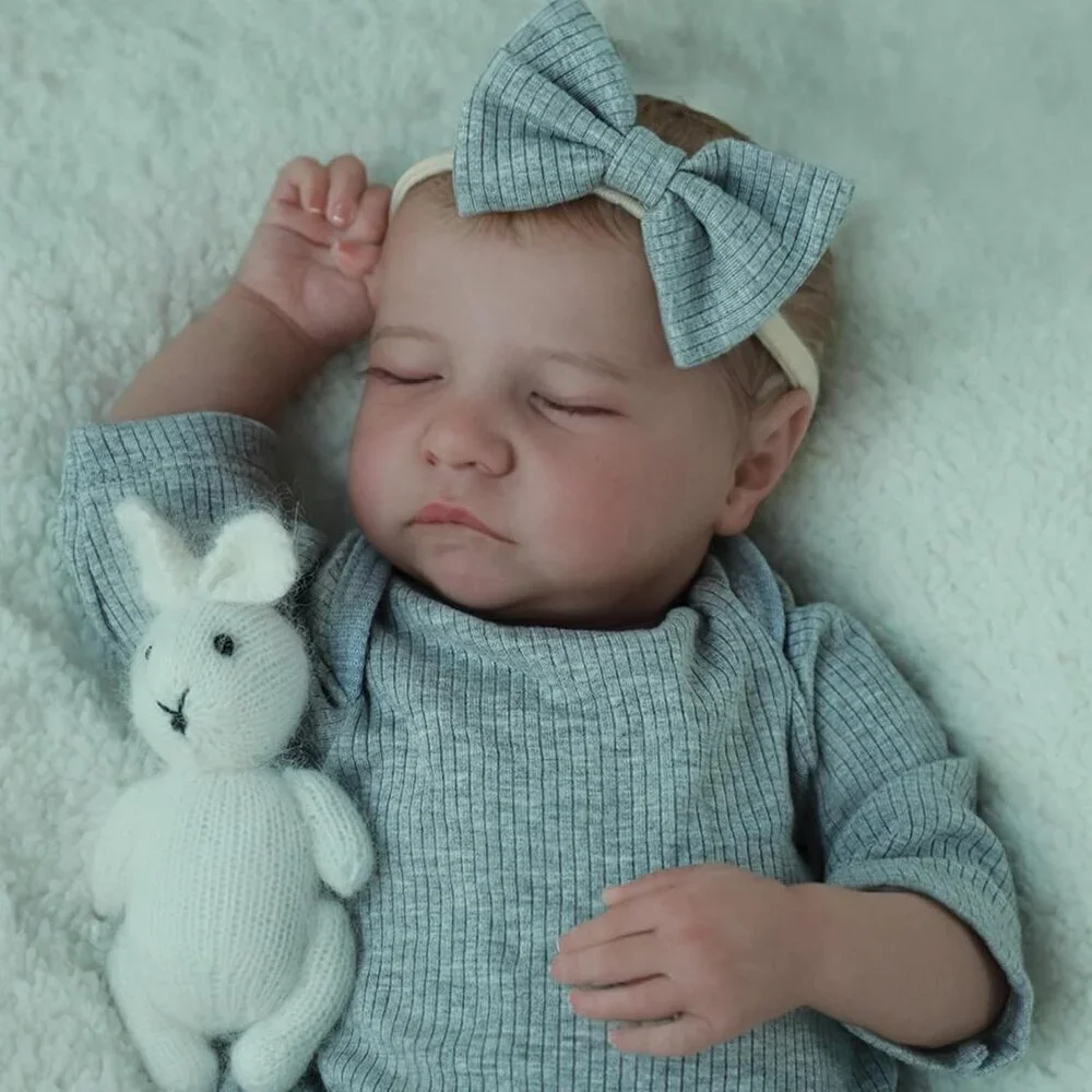 🆕18inch Full Body Vinyl Newborn Baby Doll Poseable Limbs Sleeping Doll Girl